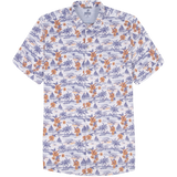 IZOD Mens Dockside Chambray Printed Short Sleeve Shirt