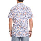 IZOD Mens Dockside Chambray Printed Short Sleeve Shirt