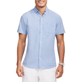 IZOD Mens Breeze Printed Short Sleeve Button Down Shirt