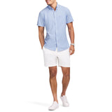 IZOD Mens Breeze Printed Short Sleeve Button Down Shirt
