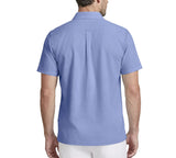 IZOD Mens Luxury Button Down Short Sleeve Shirt