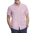 IZOD Mens Breeze Printed Button Down Short Sleeve Shirt