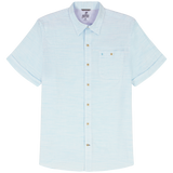 IZOD Mens Dockside Chambray Striped Short Sleeve Shirt