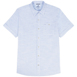IZOD Mens Dockside Chambray Striped Short Sleeve Shirt