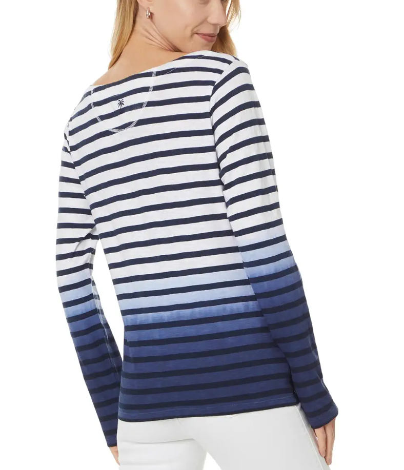 Tommy Bahama Womens Indigo Palms Long Sleeve T-Shirt