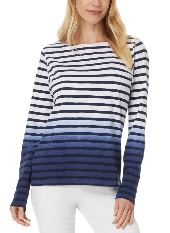 Tommy Bahama Womens Indigo Palms Long Sleeve T-Shirt