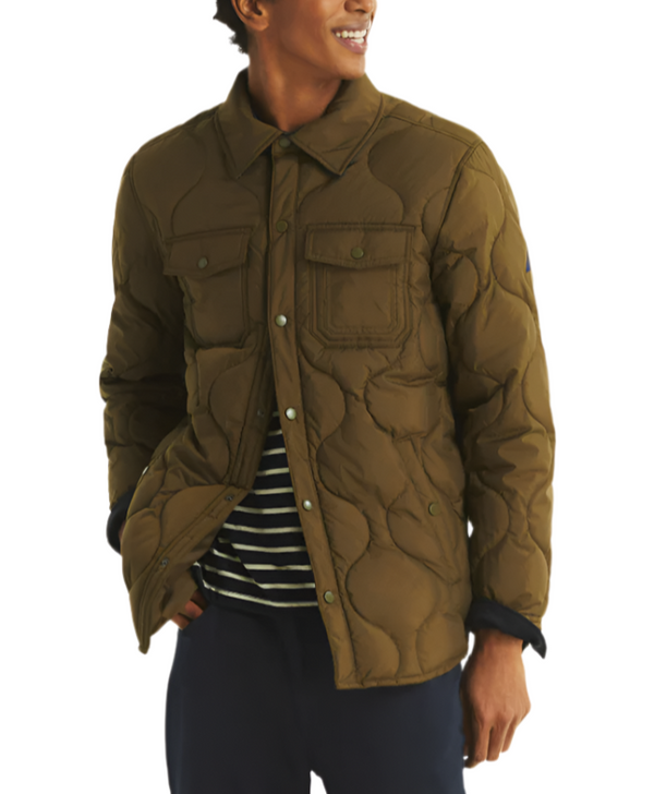 Nautica Mens Tempasphere Quilted Shirt Jacket