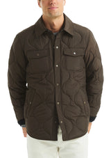 Nautica Mens Long Trailed Quilted Shirt Jacket