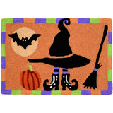 Jellybean Witches Hat Halloween Rug w/ Pumpkin & Bat 20" x 30" Rug