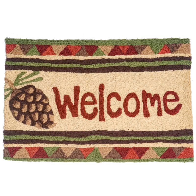 Jellybean Pine Cone Welcome 20" X 30" Rug