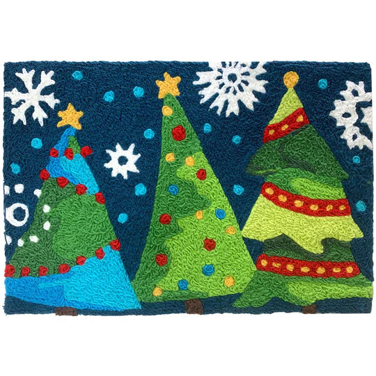 Jellybean Holiday Trees At Night 20" X 30" Rug