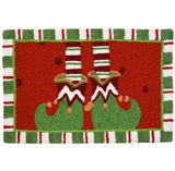 Jellybean Santas Elves Slippers 20" X 30" Rug