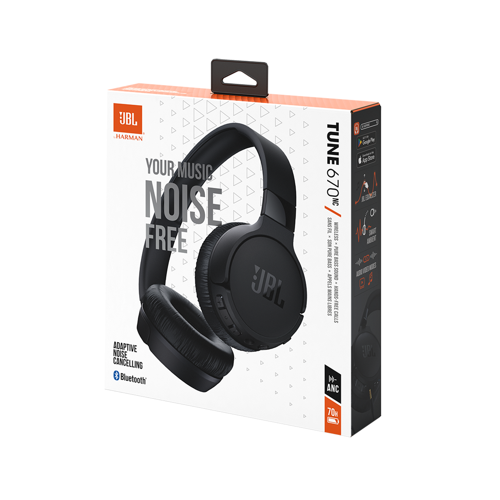 JBL Tune 670NC Adaptive Noise Cancelling Wireless On-Ear Headphones