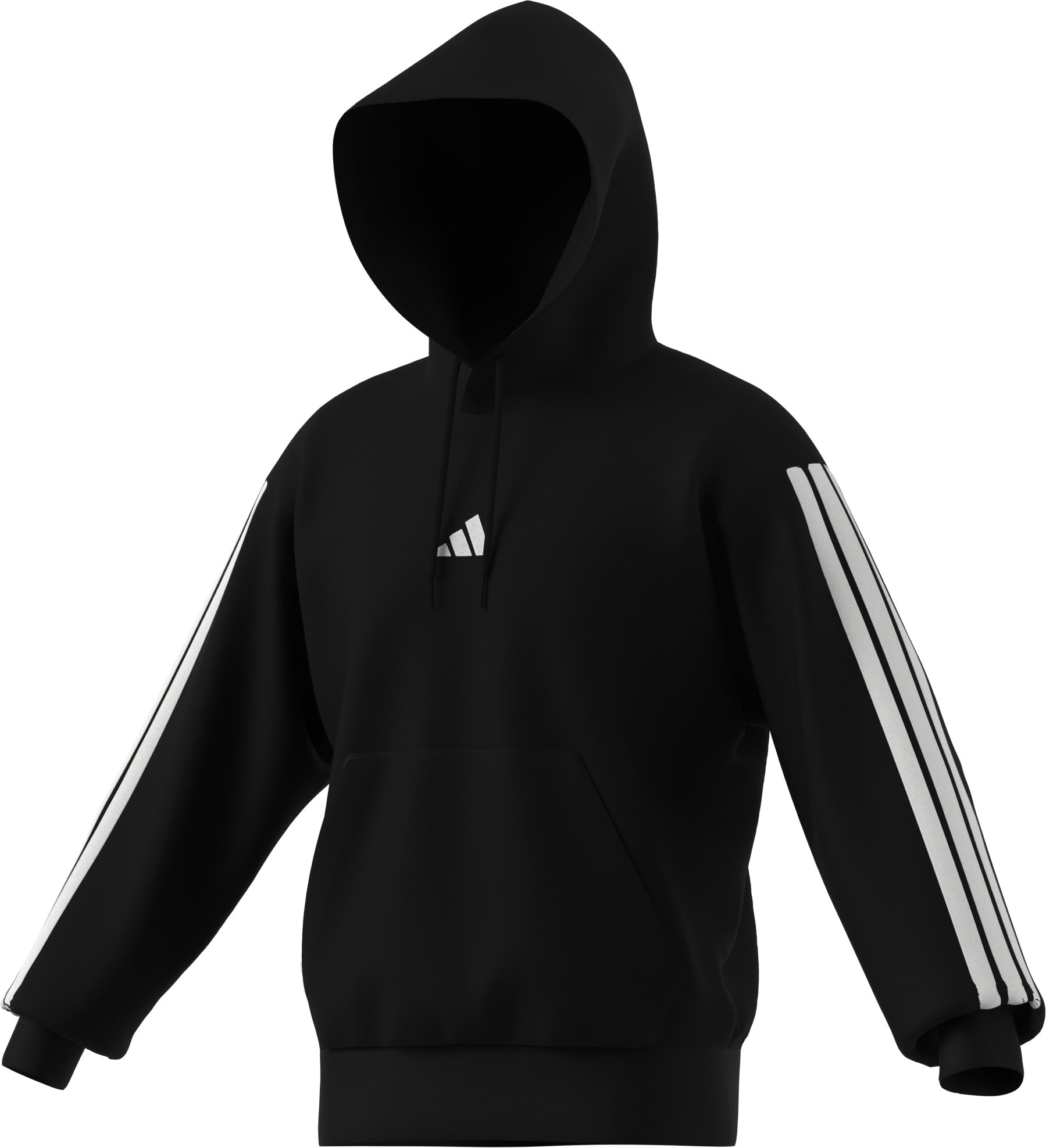 adidas Mens Essentials 3-Stripes Pullover Hoodie