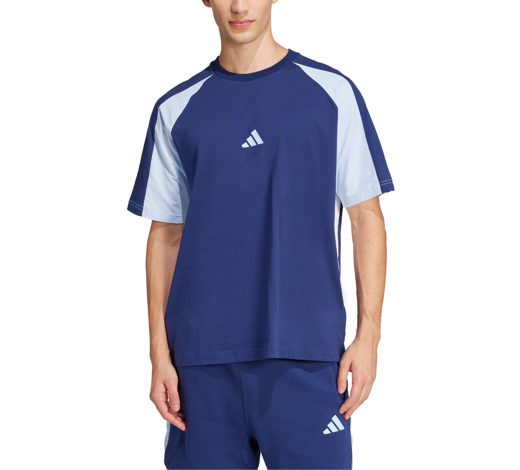 adidas Mens Seasonal Essentials Colorblock Short Sleeve T-Shirt