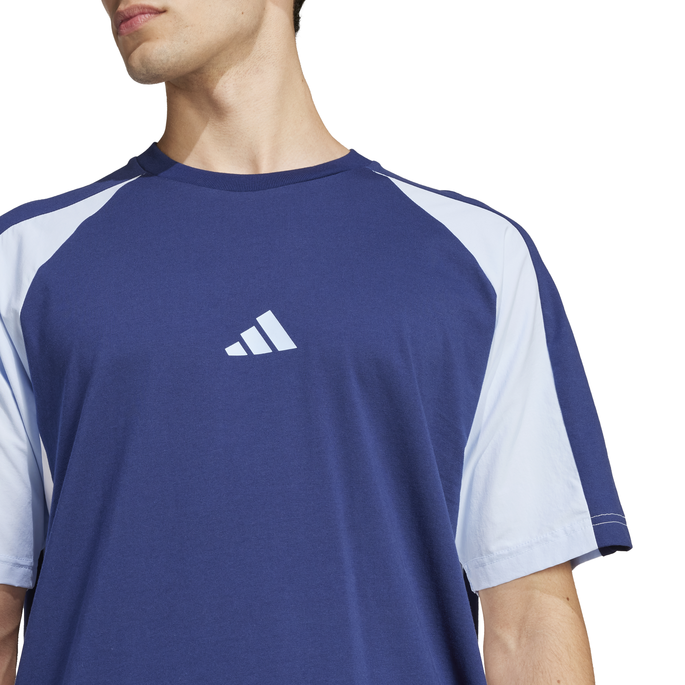 adidas Mens Seasonal Essentials Colorblock Short Sleeve T-Shirt