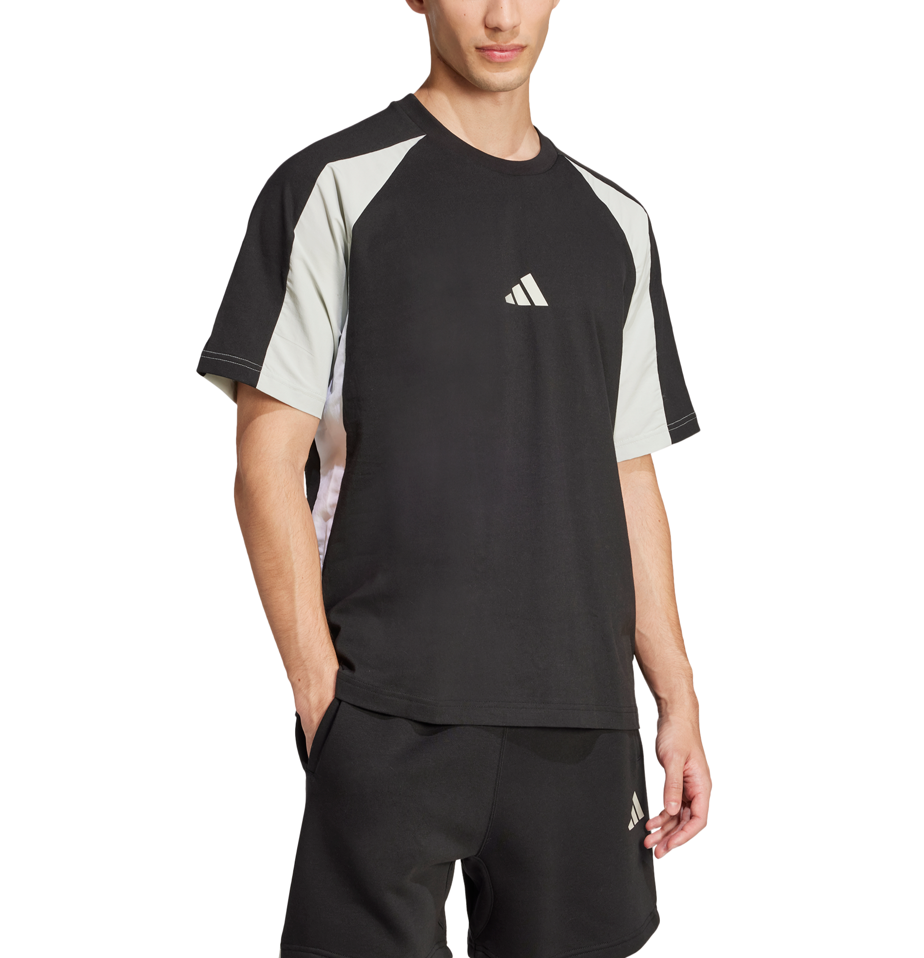 adidas Mens Seasonal Essentials Colorblock Short Sleeve T-Shirt