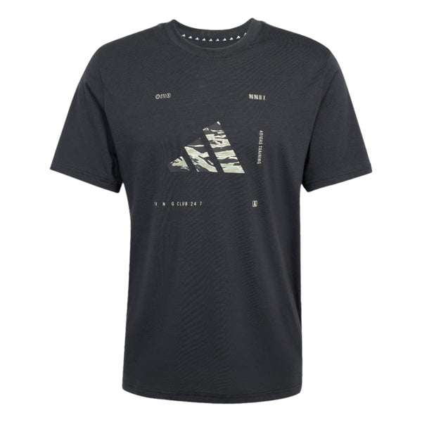 adidas Mens Training Camo Logo Graphic Short Sleeve T-Shirt