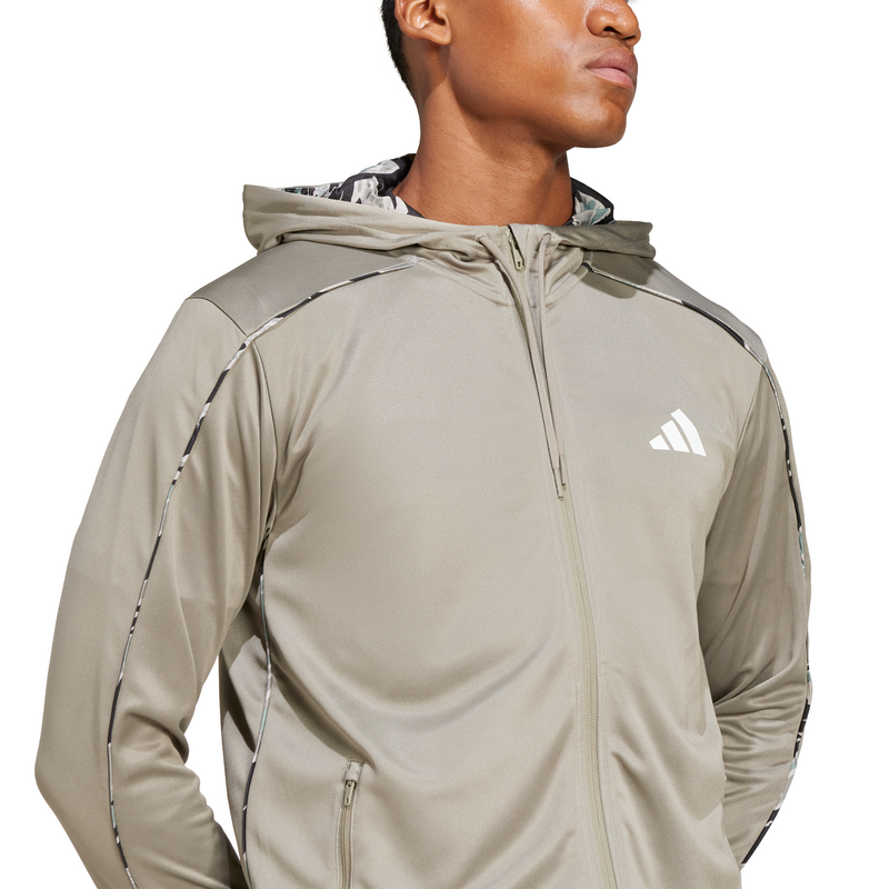 adidas Mens Train Essentials Camo Full Zip Jacket