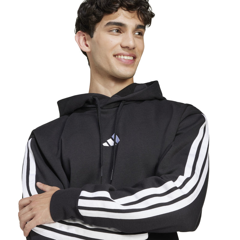 adidas Mens Essentials 3-Stripe Pullover Hoodie