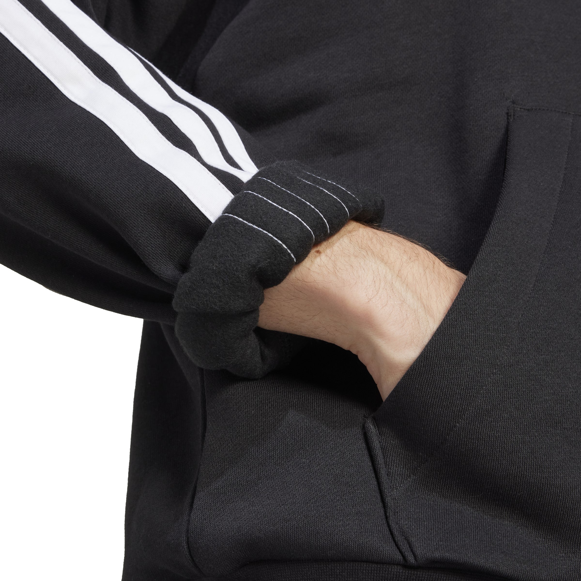 adidas Mens Essentials 3-Stripe Pullover Hoodie