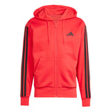 adidas Mens Essentials 3-Stripes Fleece Hoodie Jacket