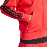 adidas Mens Essentials 3-Stripes Fleece Hoodie Jacket