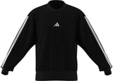 adidas Mens Essentials 3-Stripe Long Sleeve Crewneck Sweatshirt