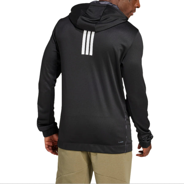 adidas Mens Train Essentials Camo Full-Zip Hoodie Jacket