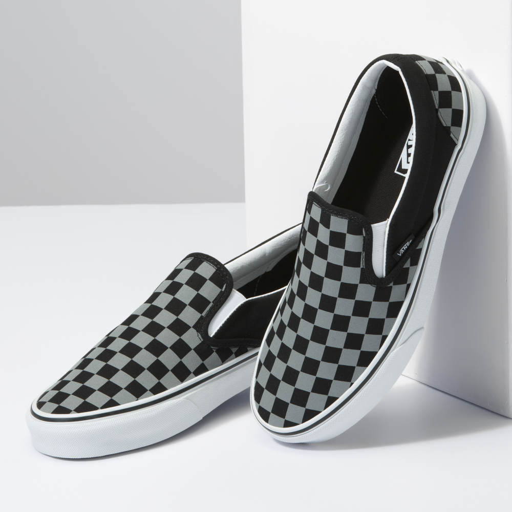 Reflective vans checkerboard discount