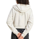 adidas Womens Essentials 3-Stripes French Terry Quarter-Zip Hoodie Jacket