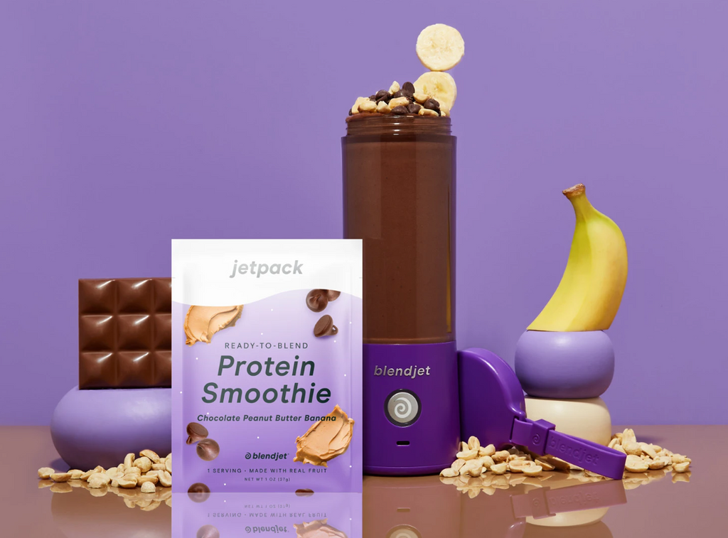 Blend Jet Chocolate Peanut Butter Banana Jetpack Protein Smoothie