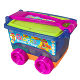 Jr. Tots 62-Piece Colorful Blocks Trolley Case Toy Set