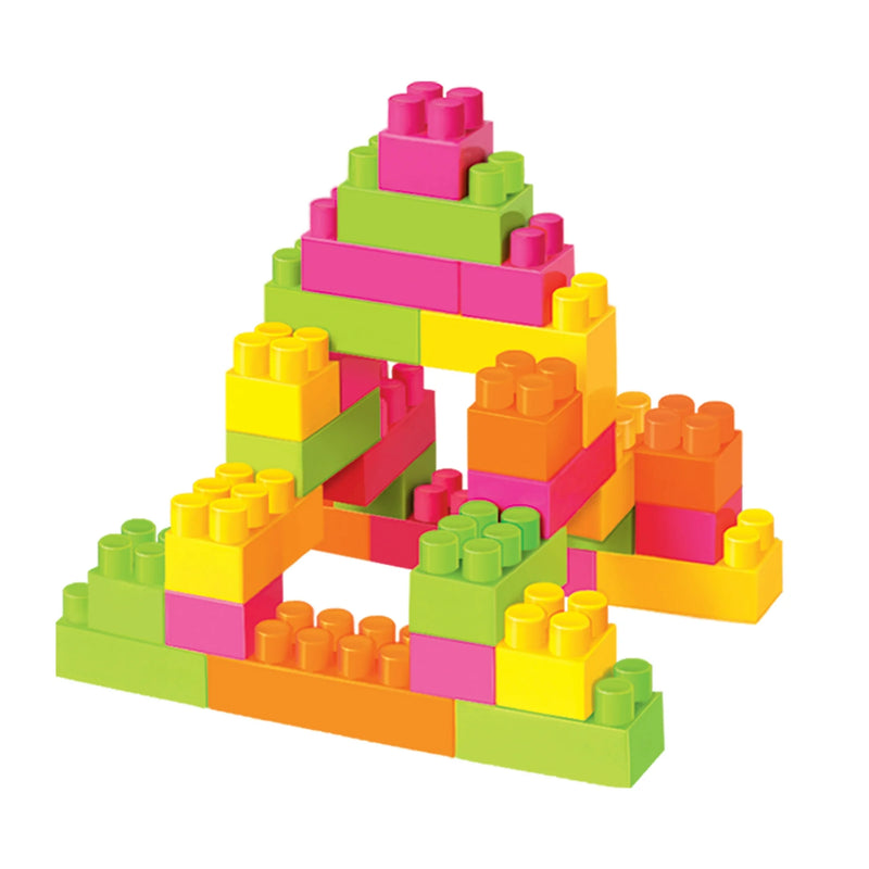 Jr. Tots 62-Piece Colorful Blocks Trolley Case Toy Set