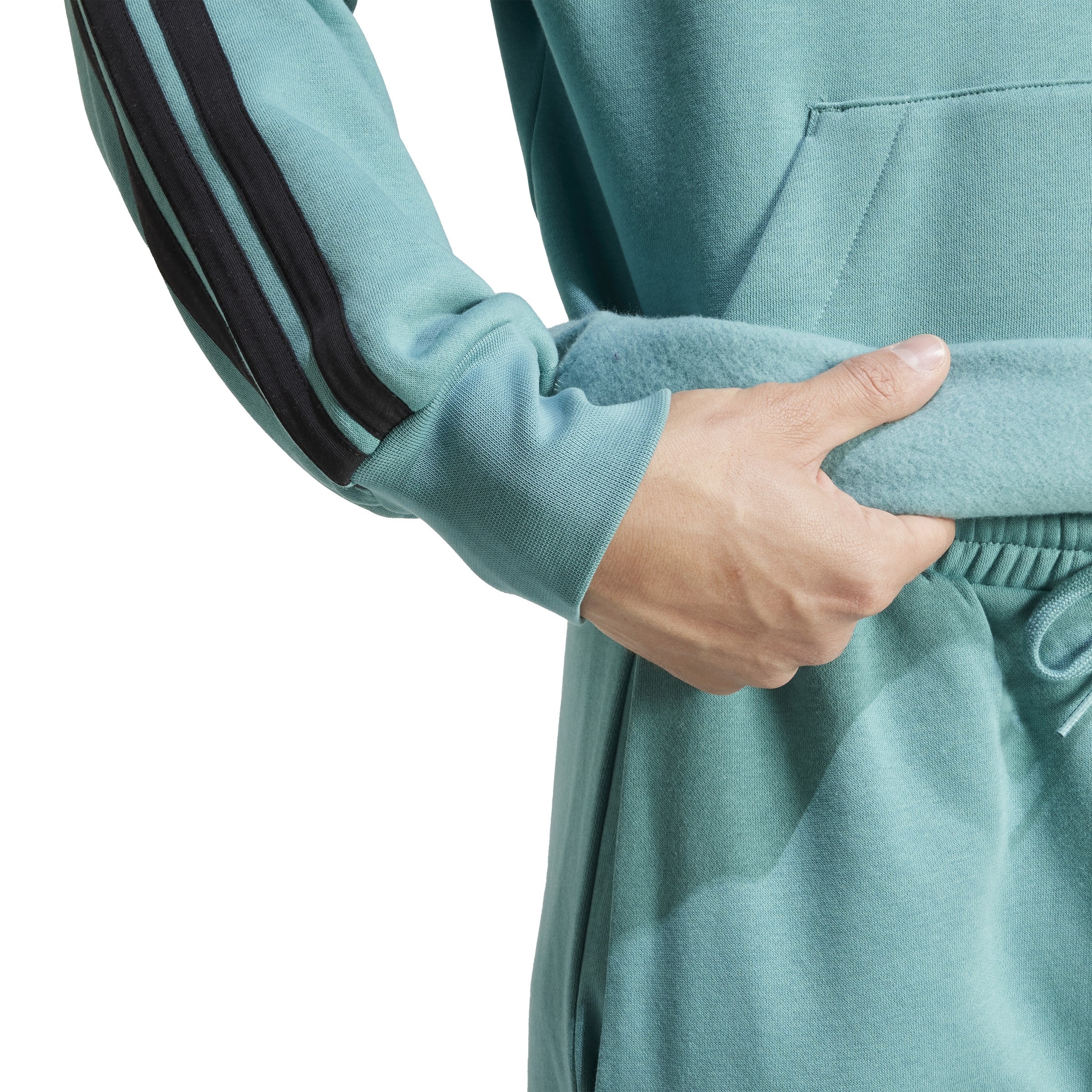 adidas Mens Essentials 3-Stripe Pullover Hoodie