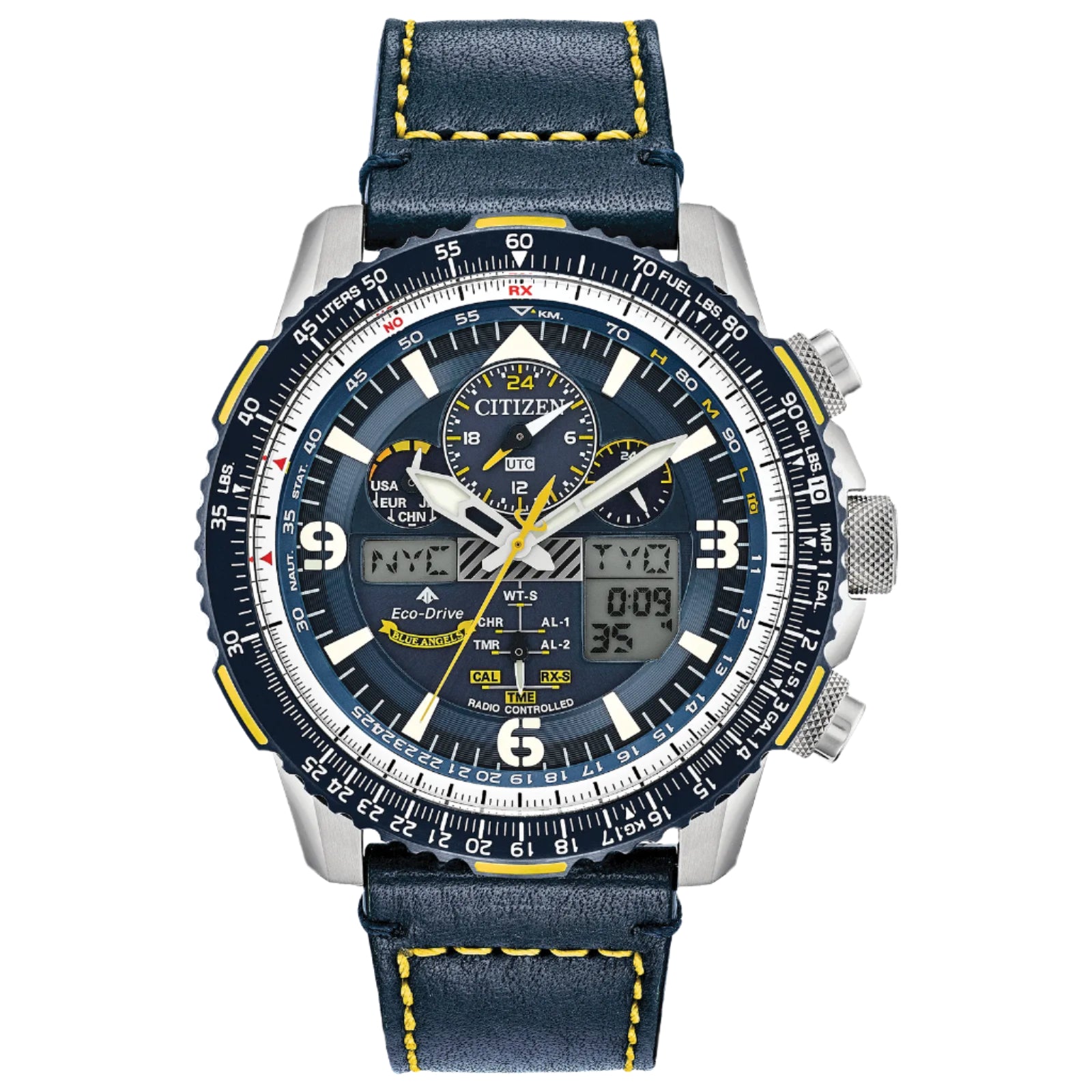Citizen Men's Promaster Skyhawk A-T Watch - Blue Leather Strap Bracelet