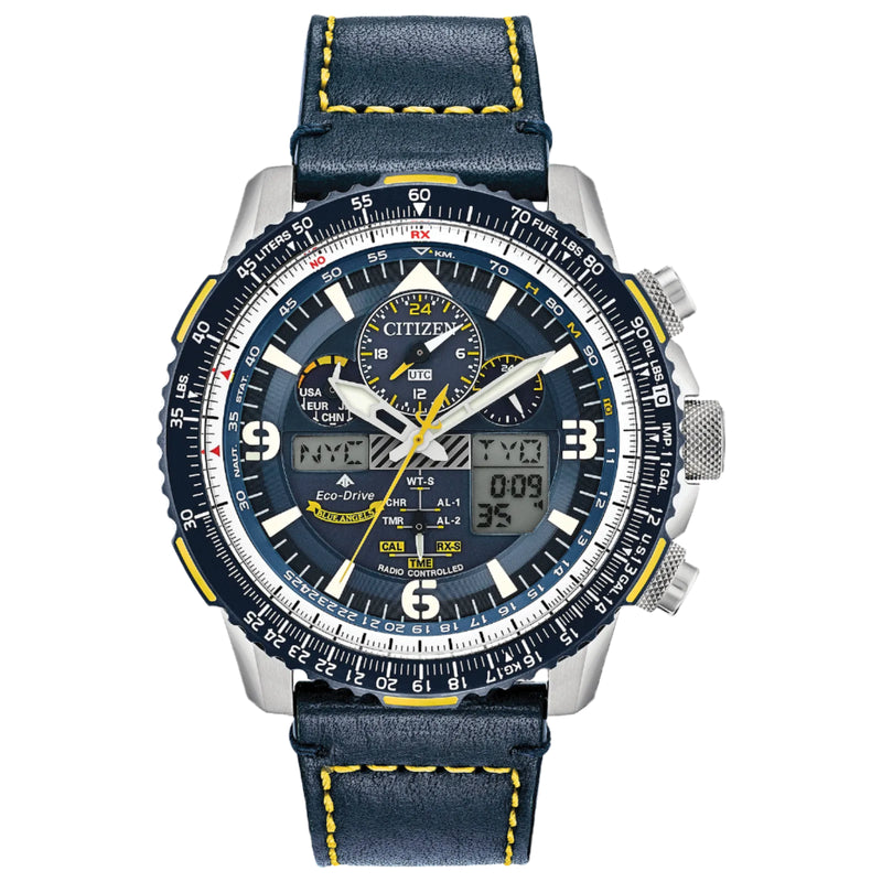 Citizen Men's Promaster Skyhawk A-T Watch - Blue Leather Strap Bracelet