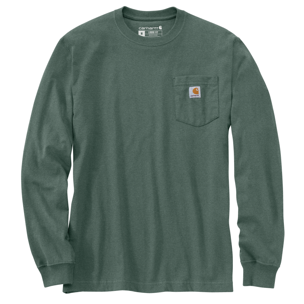 Carhartt Mens Loose Fit Heavyweight Long Sleeve Pocket T-Shirt