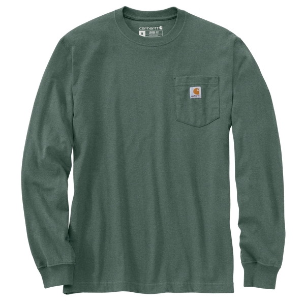 Carhartt Mens Loose Fit Heavyweight Long Sleeve Pocket T-Shirt