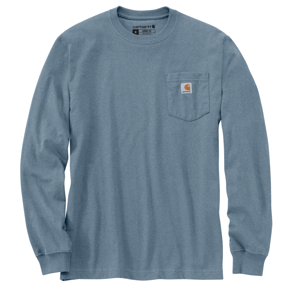 Carhartt Mens Loose Fit Heavyweight Long Sleeve Pocket T-Shirt