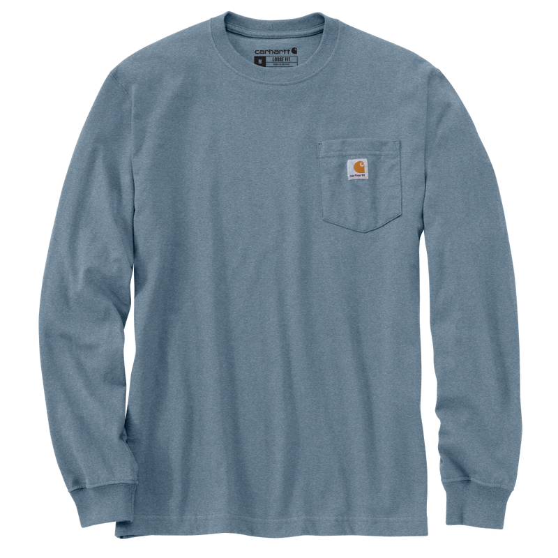 Carhartt Mens Loose Fit Heavyweight Long Sleeve Pocket T-Shirt