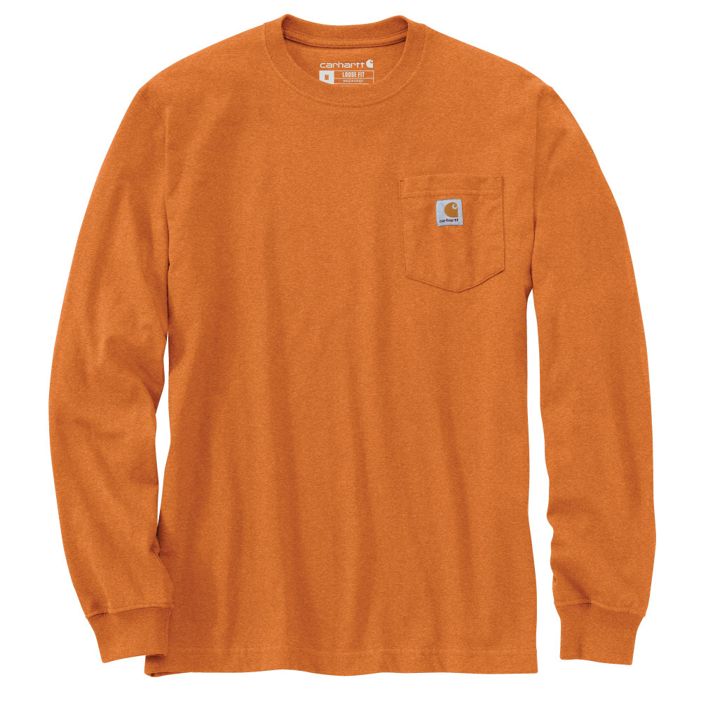 Carhartt Mens Loose Fit Heavyweight Long Sleeve Pocket T-Shirt