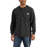 Carhartt Mens Loose Fit Heavyweight Pocket Henley Long Sleeve T-Shirt
