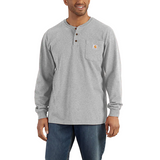 Carhartt Mens Loose Fit Heavyweight Pocket Henley Long Sleeve T-Shirt