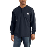 Carhartt Mens Loose Fit Heavyweight Pocket Henley Long Sleeve T-Shirt