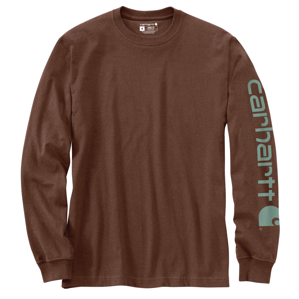 Carhartt Mens Loose Fit Heavyweight Graphic Long Sleeve T-Shirt