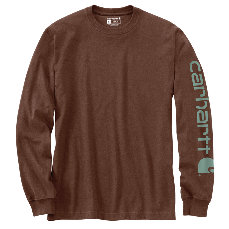 Carhartt Mens Loose Fit Heavyweight Graphic Long Sleeve T-Shirt