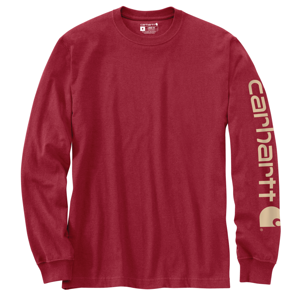 Carhartt Mens Loose Fit Heavyweight Graphic Long Sleeve T-Shirt