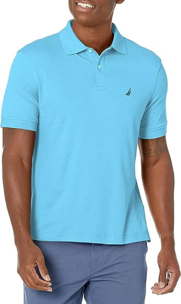 Nautica Mens Classic Fit Interlock Polo T-Shirt