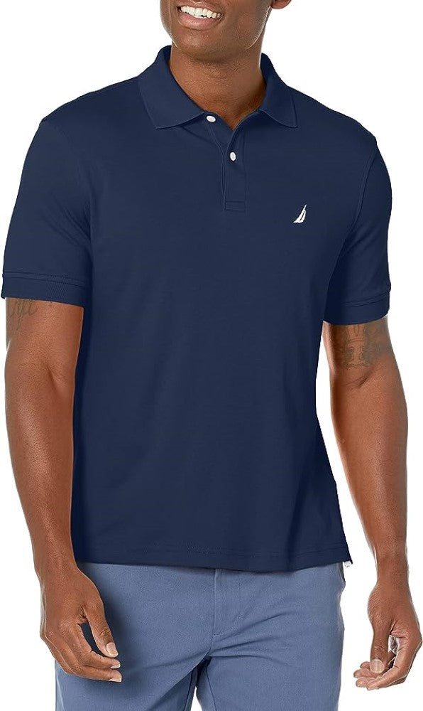 Nautica Mens Classic Fit Interlock Polo T-Shirt